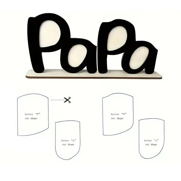 Wooden father's day personalized gift decor picture frame