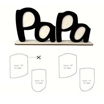 Wooden father's day personalized gift decor picture frame