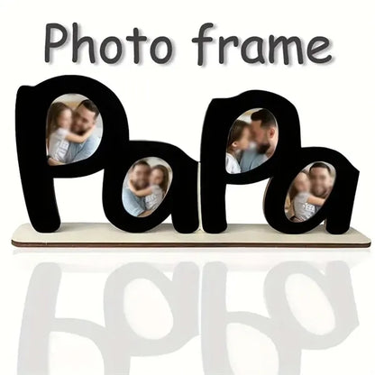 Wooden father's day personalized gift decor picture frame