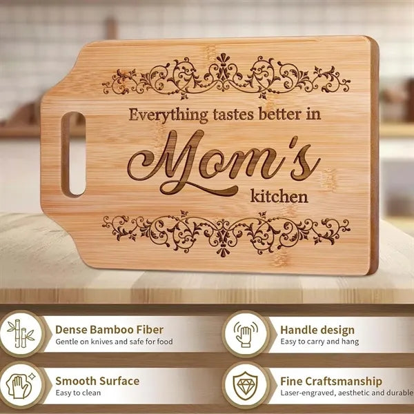 Large mothers day fathers gifts kitchen bamboo cutting board