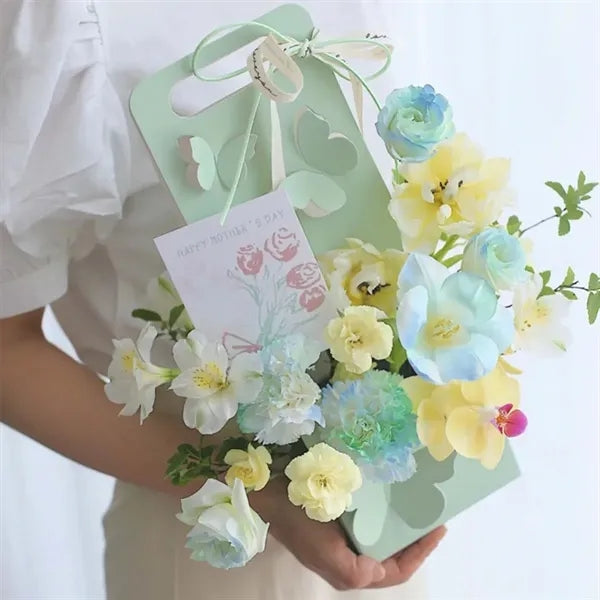 Wedding gift packaging box paper handheld flower basket