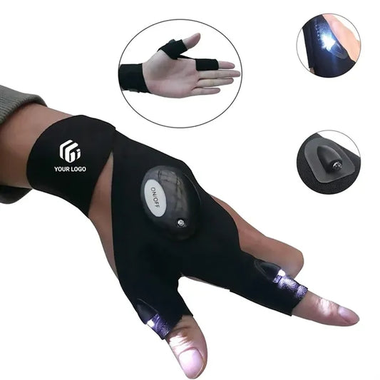 Practical cool gadget finger lights LED flashlight gloves