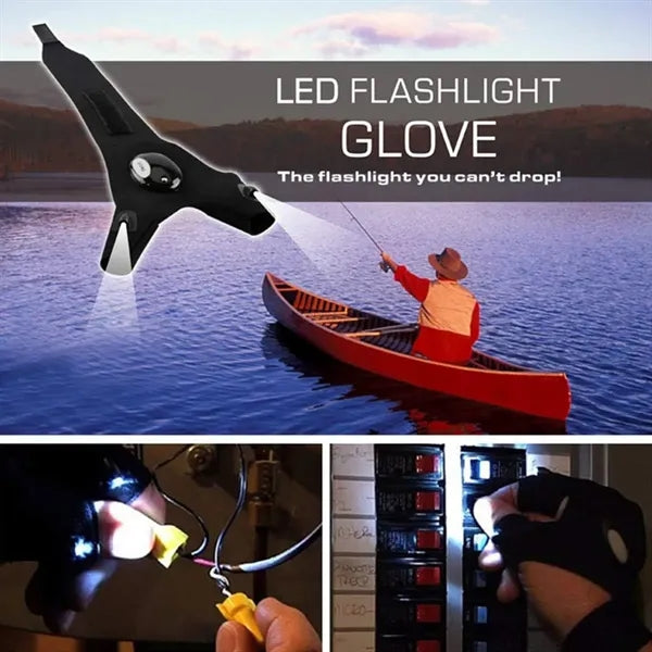 Practical cool gadget finger lights LED flashlight gloves