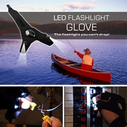 Practical cool gadget finger lights LED flashlight gloves
