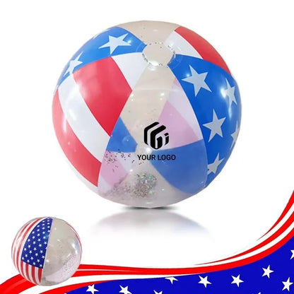 Summer pool beach toys durable flag pvc inflatable ball