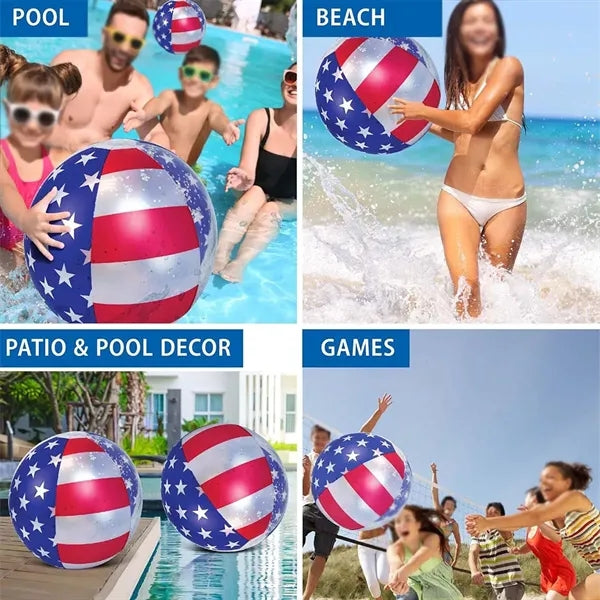 Summer pool beach toys durable flag pvc inflatable ball