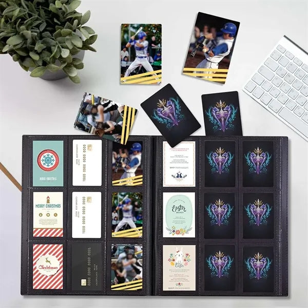 Side loading 360-pocket sports game card collection binder