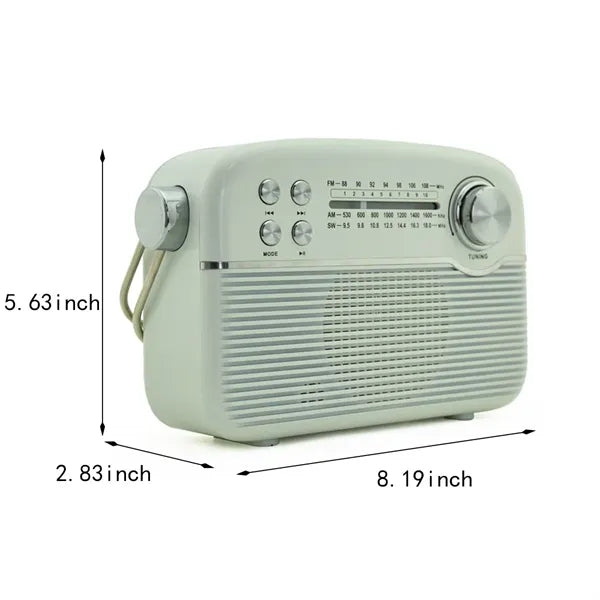 Multifunctional portable vintage home outdoor solar radio