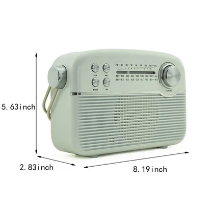 Multifunctional portable vintage home outdoor solar radio