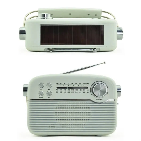Multifunctional portable vintage home outdoor solar radio