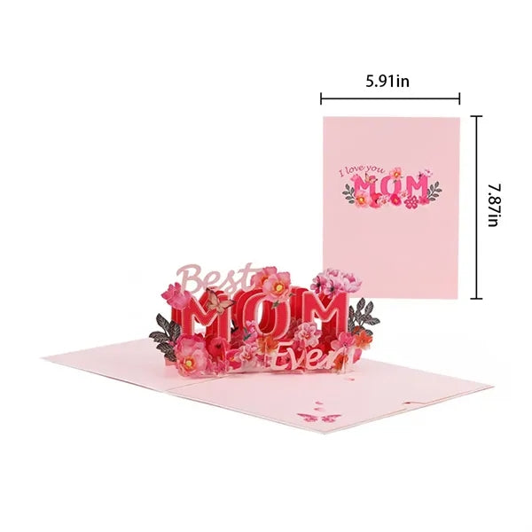 Unforgettable mother's day gift 3d pop-up greeting card