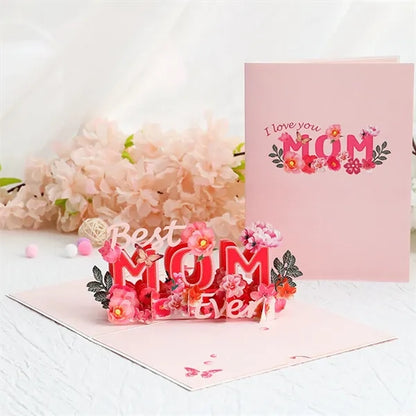 Unforgettable mother's day gift 3d pop-up greeting card