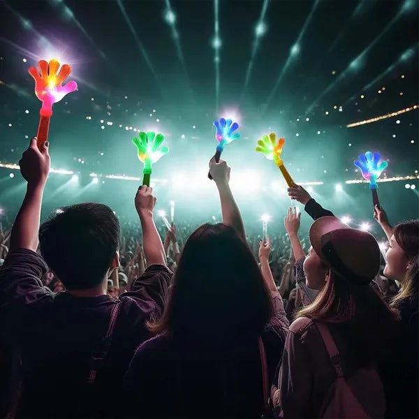 Party favors cheer light up glowing noisemaker hand clapper