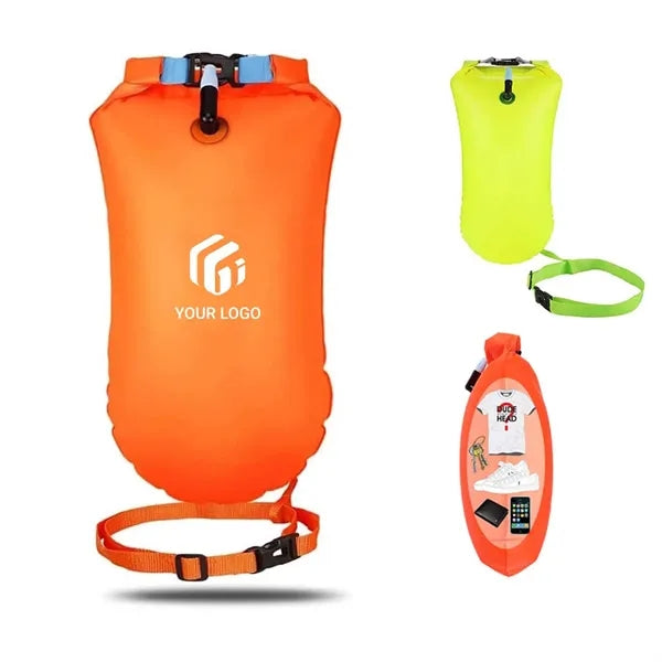 Waterproof floating dry bag adjustable belt swimming buoy
