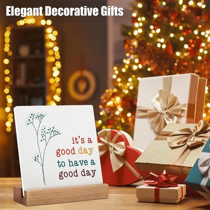 Multifunctional portable home office wood sign art decor