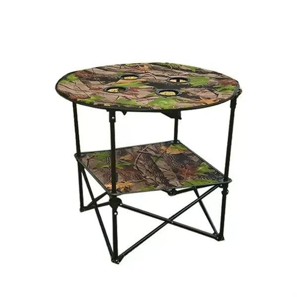 Portable Folding Camping Table With Cup Holders And Storage