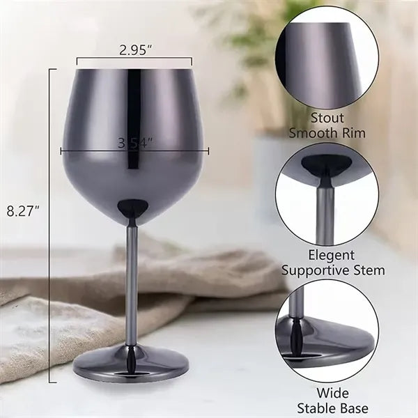 18oz Unbreakable stainless Wine Goblets