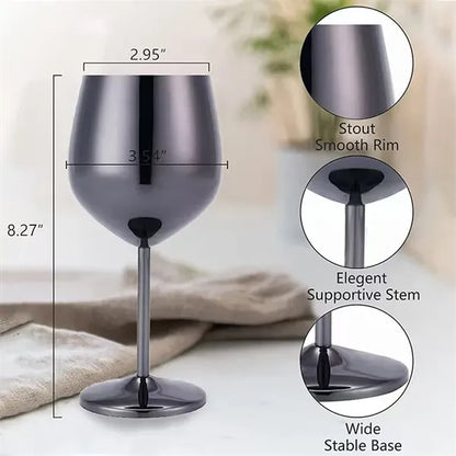 18oz Unbreakable stainless Wine Goblets