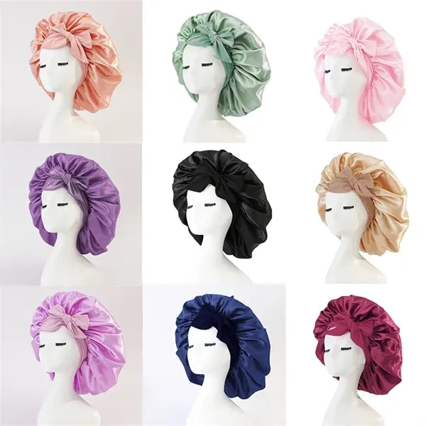 Women Satin Tie Hair Bonnet