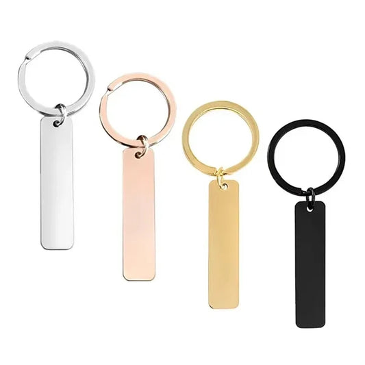 Engraving Stainless Steel Blank DIY Key Ring