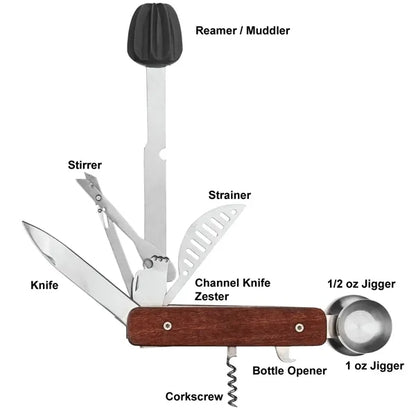 All In One Bartender Mixology Cocktail Multi Tool