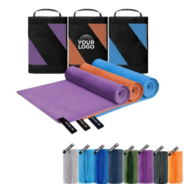 Portable microfiber sweat absorbent sports towel