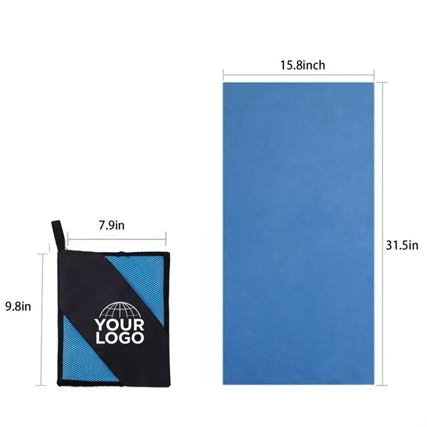 Portable microfiber sweat absorbent sports towel