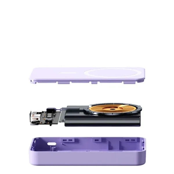10000mAh Foldable Wireless Portable Charger with LED Display