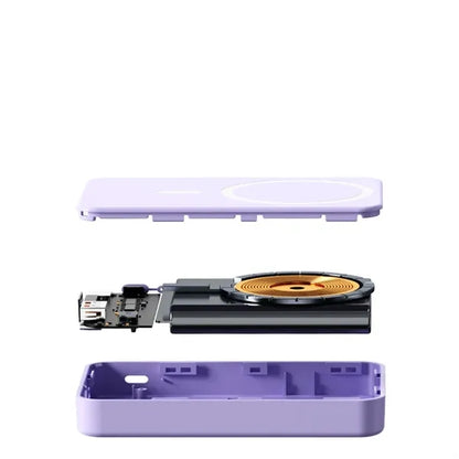 10000mAh Foldable Wireless Portable Charger with LED Display