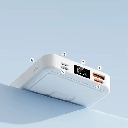 10000mAh Foldable Wireless Portable Charger with LED Display