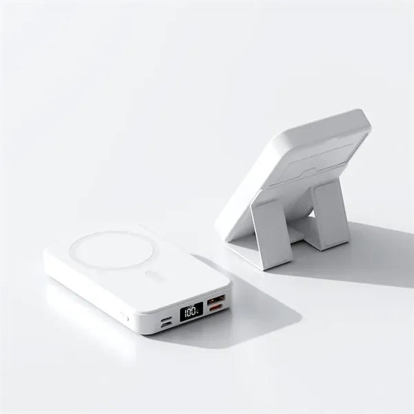 10000mAh Foldable Wireless Portable Charger with LED Display