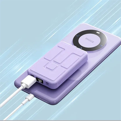 10000mAh Foldable Wireless Portable Charger with LED Display
