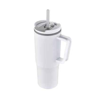 30oz. Double Wall Mug with Handle and Straw