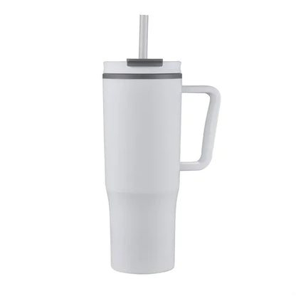 30oz. Double Wall Mug with Handle and Straw
