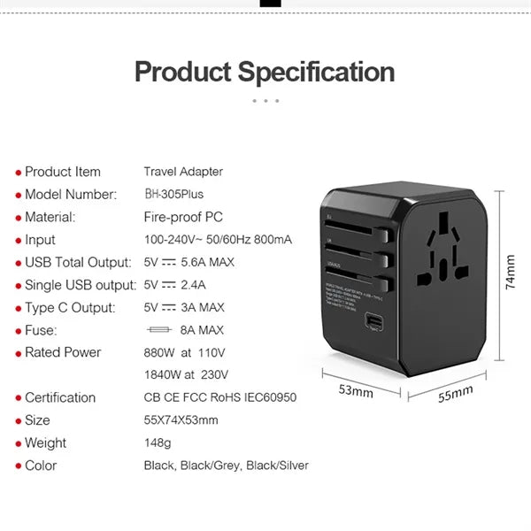 International Adapter For Travel