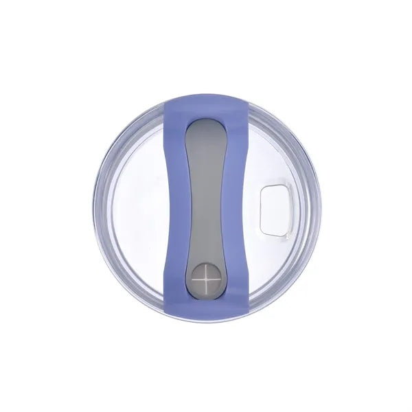 30oz. Dual Wall Stainless Steel & PP Tumbler with Clear Lid