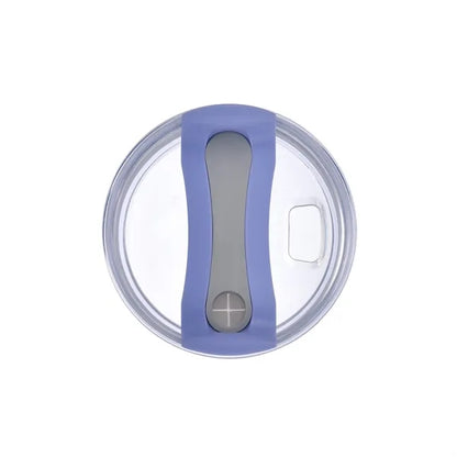 30oz. Dual Wall Stainless Steel & PP Tumbler with Clear Lid