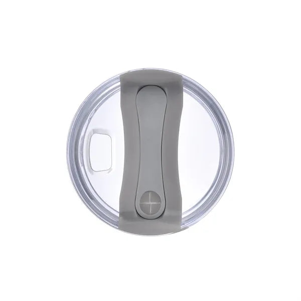 30oz. Dual Wall Stainless Steel & PP Tumbler with Clear Lid