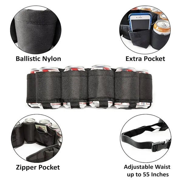 6 Beer Cans Belt Holder
