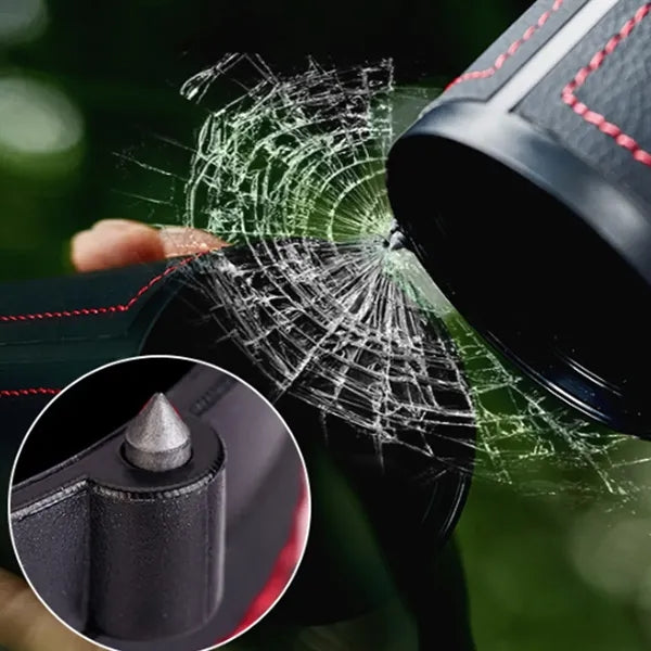 Car Tissue Holder with Built-in Safety Hammer