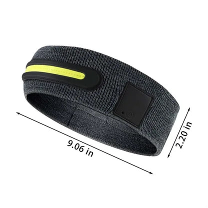 Unisex comfort rechargeable led sport headband with 3 modes