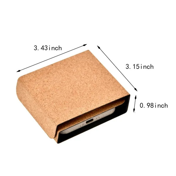 15w cork wheat straw foldable 3-in-1 wireless fast charger