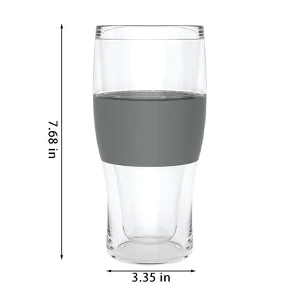 16oz double walled insulated ice pint beer glasses tumbler