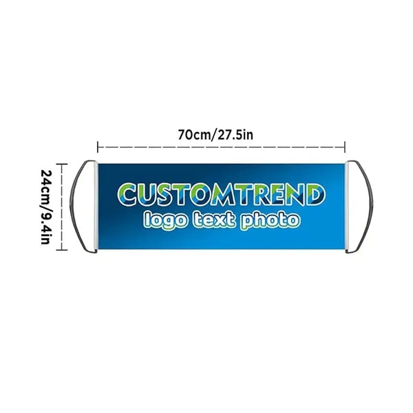 Custom Handheld Banner with Logo Picture Text