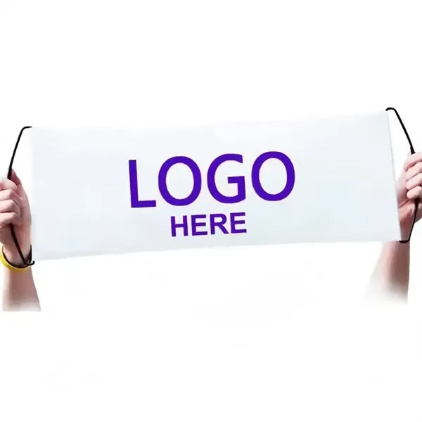 Custom Handheld Banner with Logo Picture Text