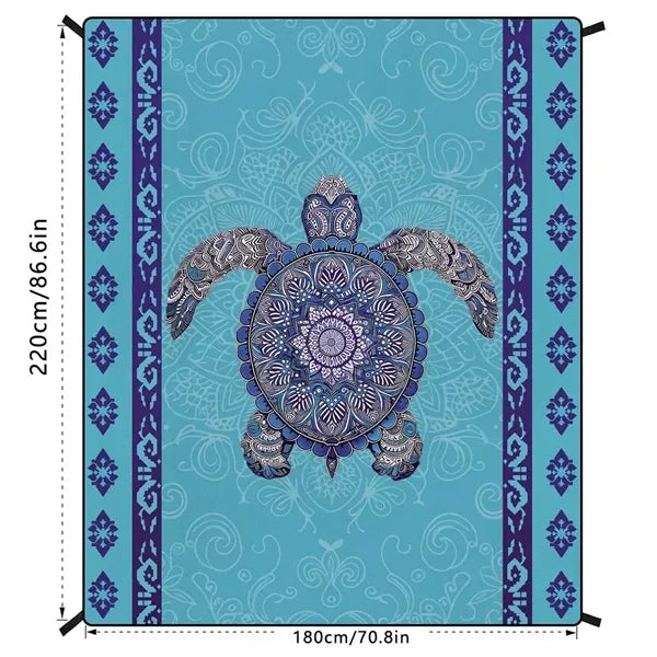 Vacation large compact waterproof sandproof beach blanket