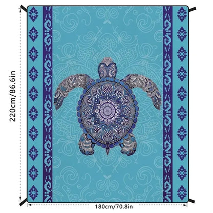 Vacation large compact waterproof sandproof beach blanket