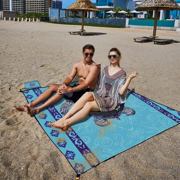 Vacation large compact waterproof sandproof beach blanket