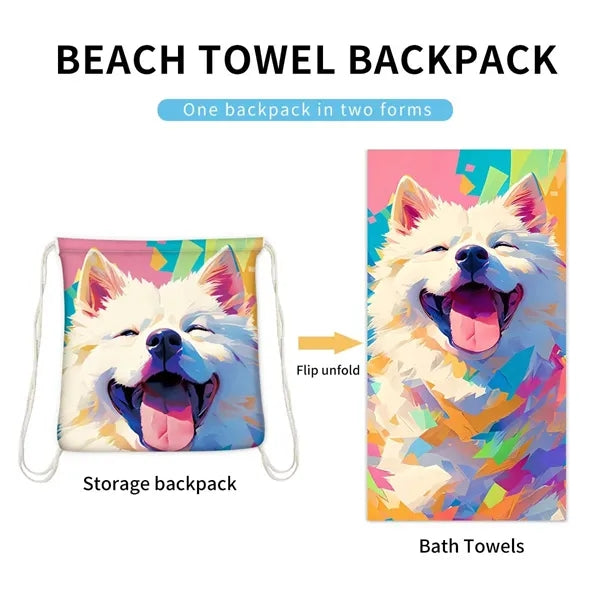 Swimming bath yoga 2 in 1 quick dry sand free beach towel