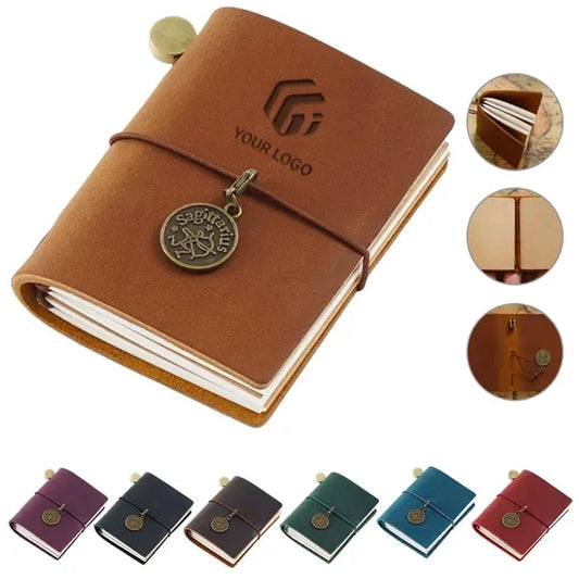 Vintage leather travel daily gifts small journal notebook